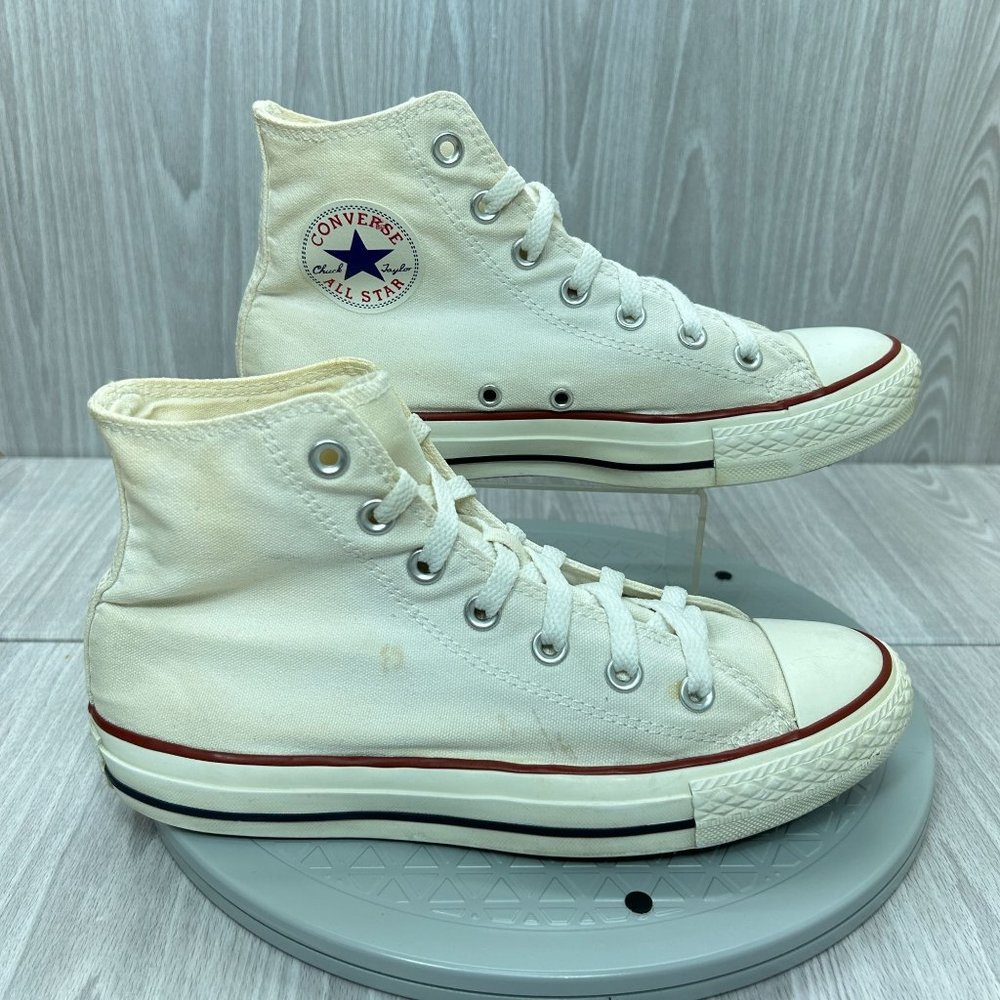 Converse Womens Chuck Taylor All Star High Top White Canvas Sneaker Shoes Sz 8